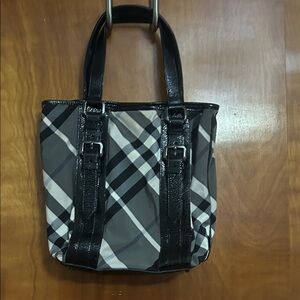 Burberry Black, Gray and Blue Bag